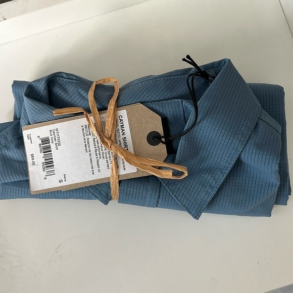 prAna Cayman Shirt in Blue Note Men's Size Small NWT - Picture 3 of 8